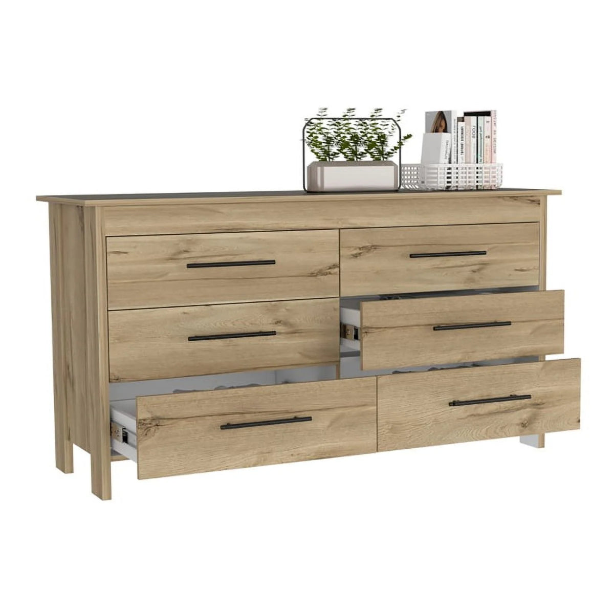 6 Drawer Engineered Wood Double Dresser D571064