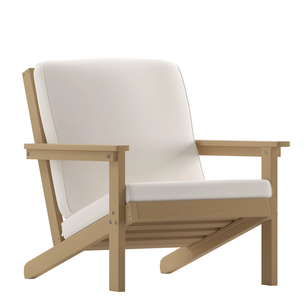 All-Weather Poly Resin Adirondack Chair with Cushions Z3685