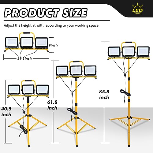 21000 Lumen LED Work Light with Adjustable Tripod Stand O6220