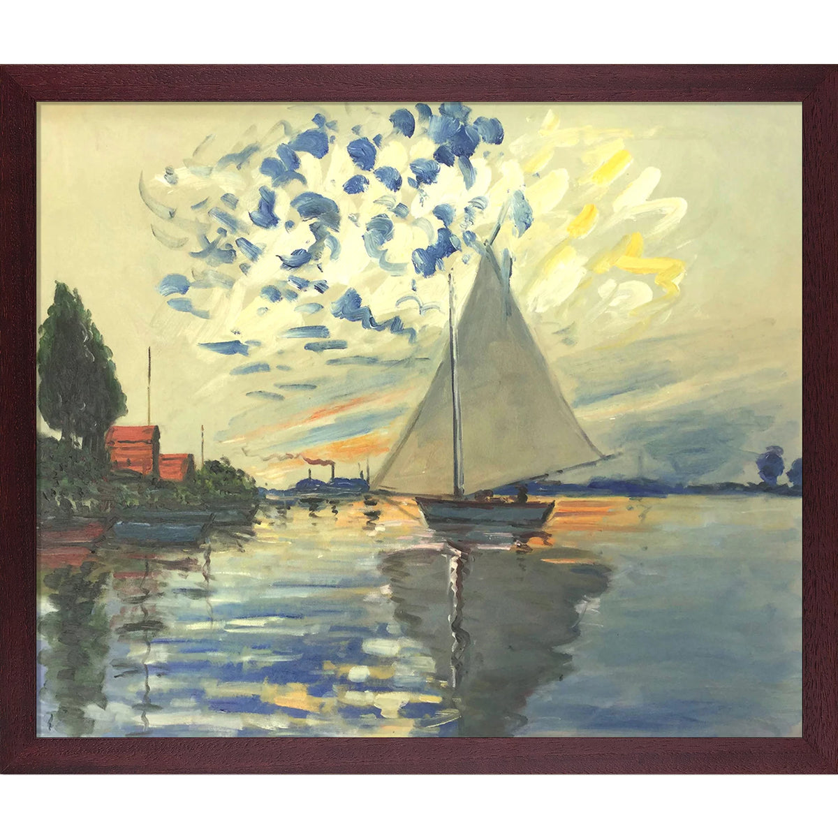 Sailboat with Open Grain Mahogany T664922
