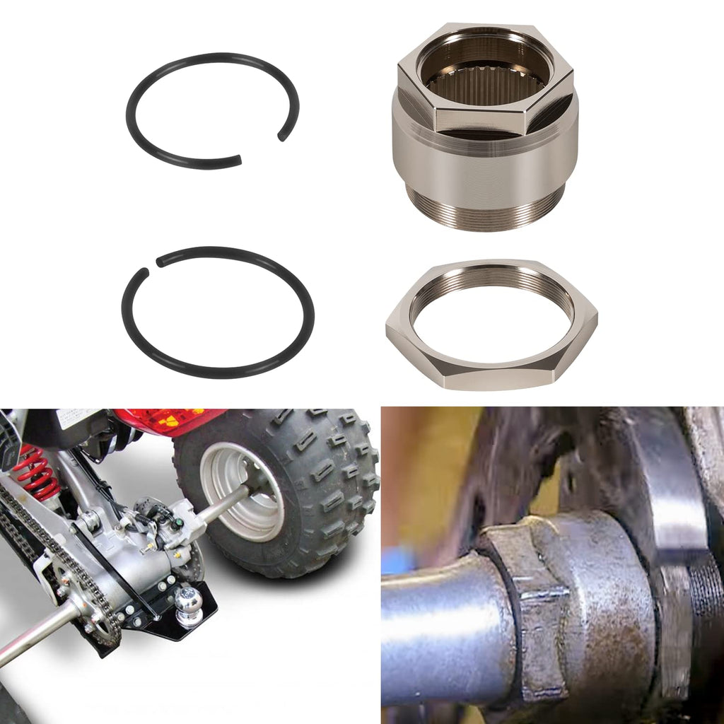 Rear Axle Lock nut Assembly with Jam Sleeve nut and Clips Pack of 2 C58451