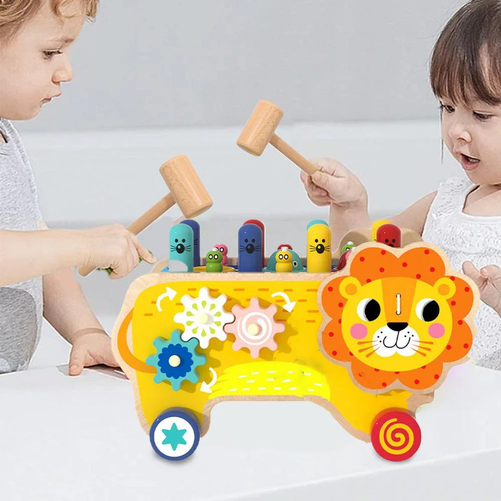 8 in 1 Wooden Montessori Whack Mole Game Motor Skill Toys R66133