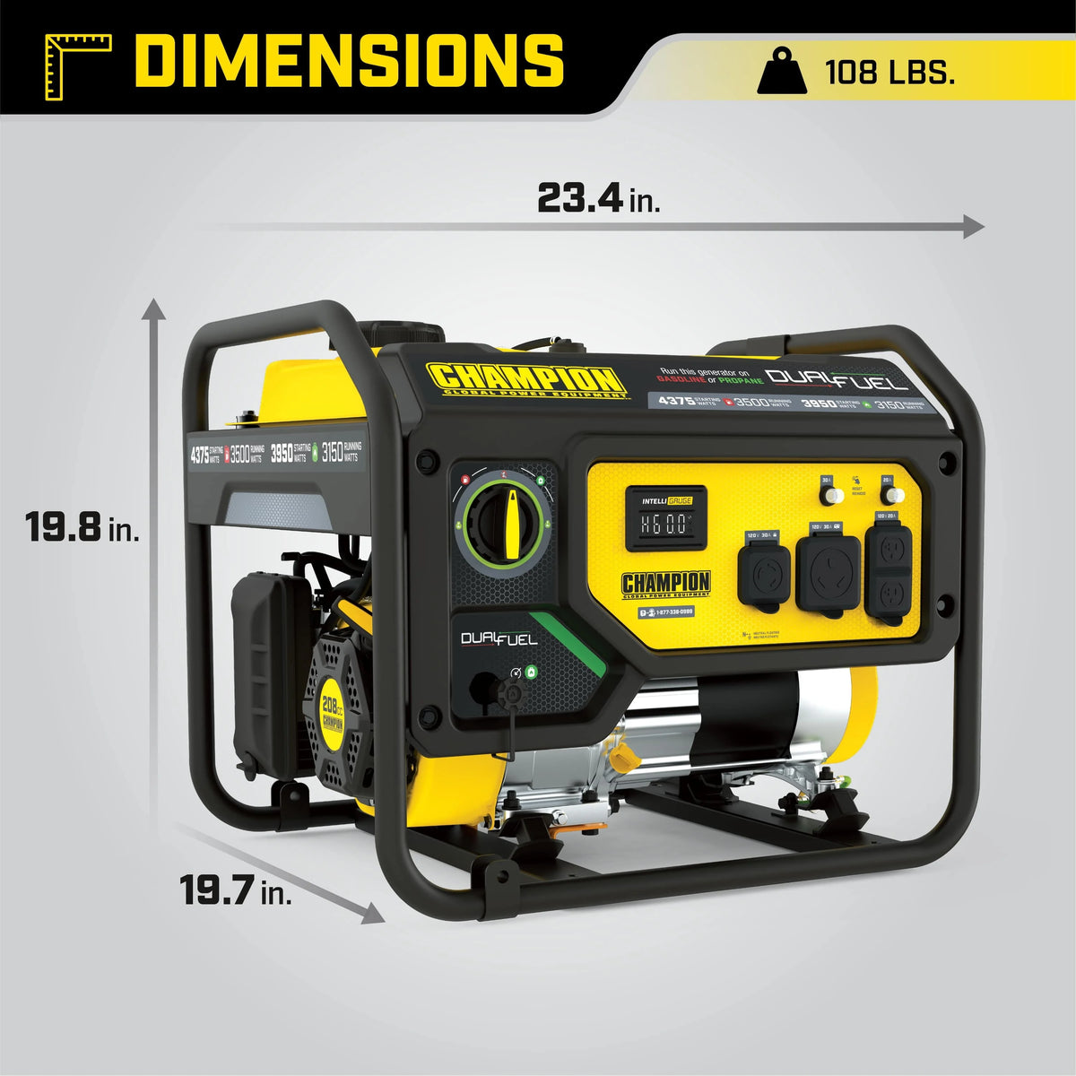 3500 Watt Dual Fuel Portable Generator X94959