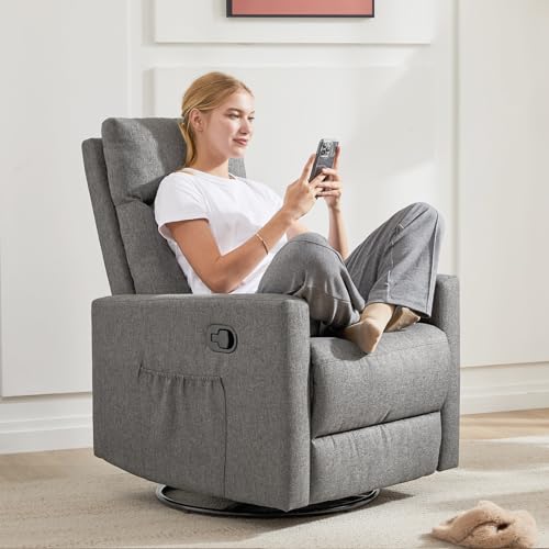 Light Grey Massage Recliner Chair with Lumbar Support S1757