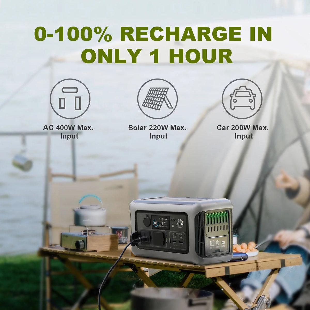Portable Power Station 600W 299Wh LiFePO4 W145