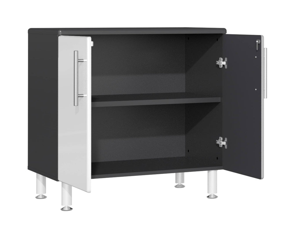 White Metallic Oversized 2-Door Base Cabinet P56121