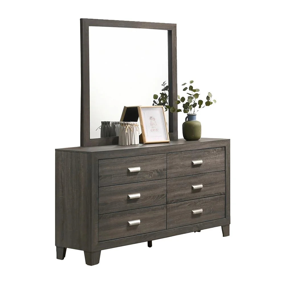Gray 6pc Bedroom Set with Chest and 2 Nightstands F947