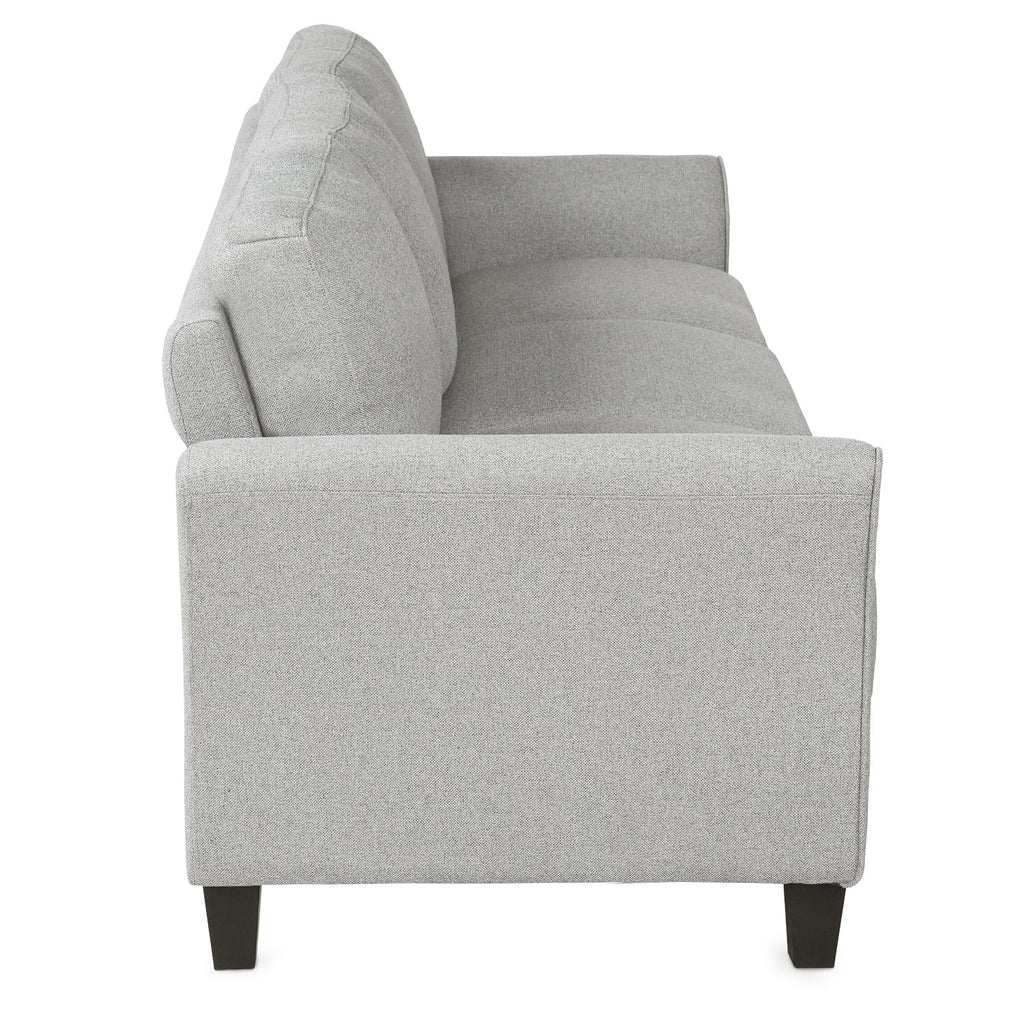 Light Gray 3-Seat Linen Fabric Sofa G92901