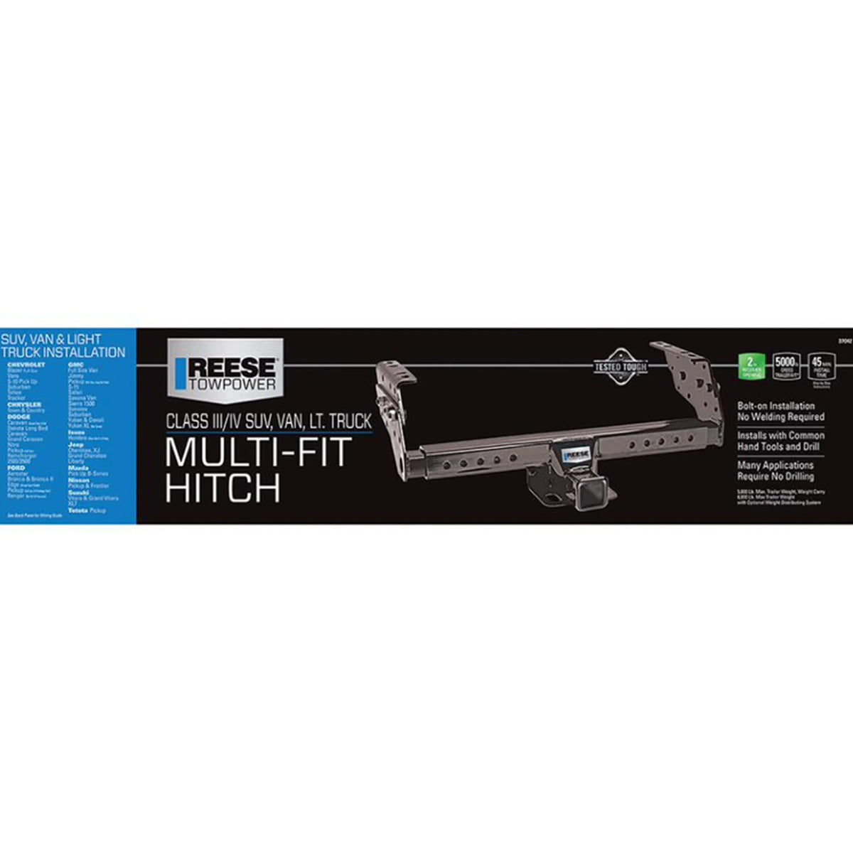 Class III Trailer Tow Hitch with 2 In Receiver Tube M954
