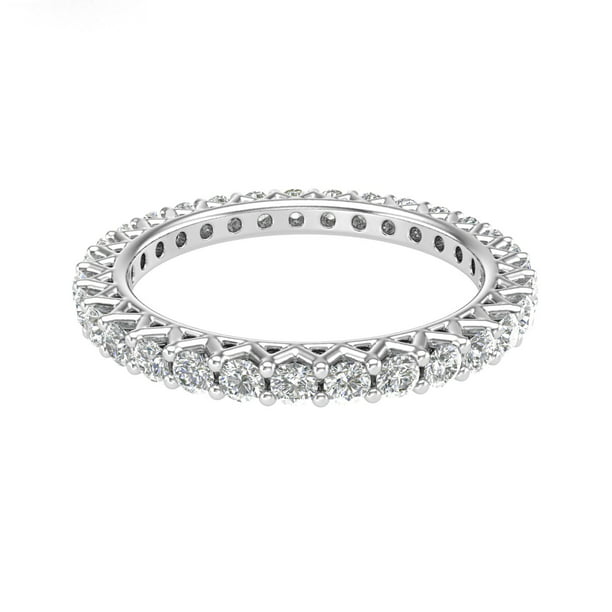 10k White Gold Eternity Band Ring Z52040