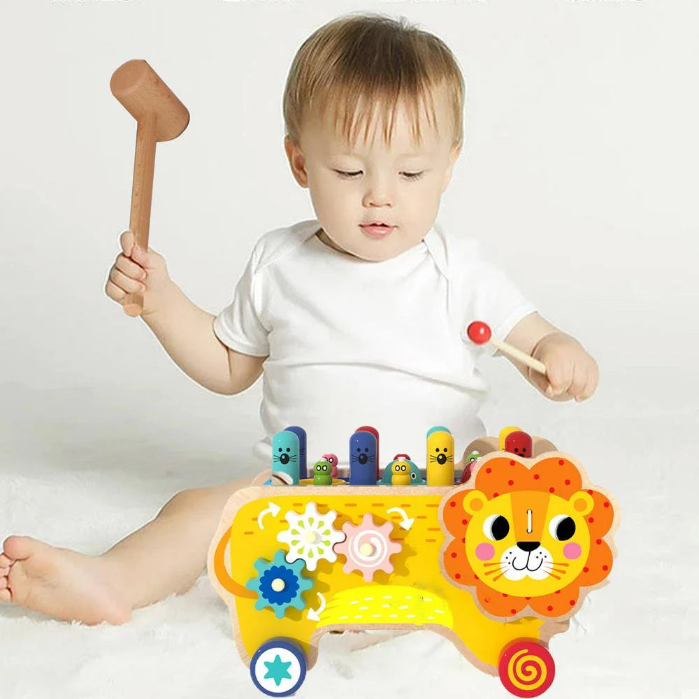 8 in 1 Wooden Montessori Whack Mole Game Motor Skill Toys R66133