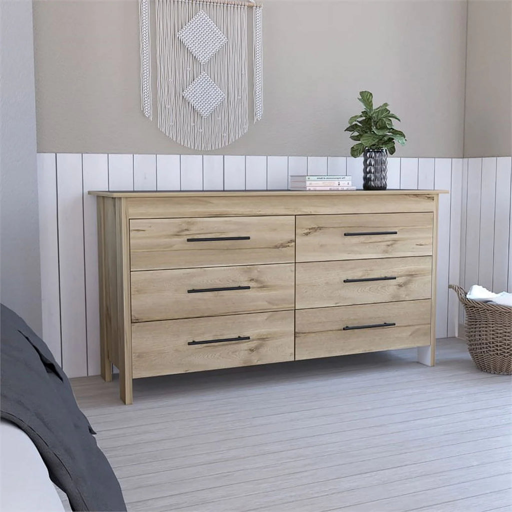 6 Drawer Engineered Wood Double Dresser D571064