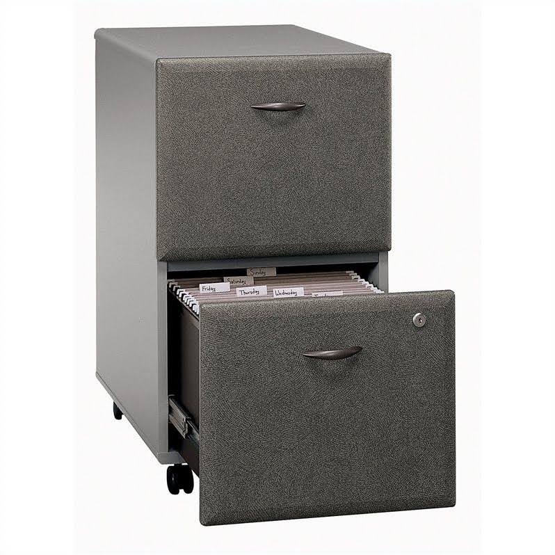 Pewter 2 Drawer Mobile File Cabinet F758036