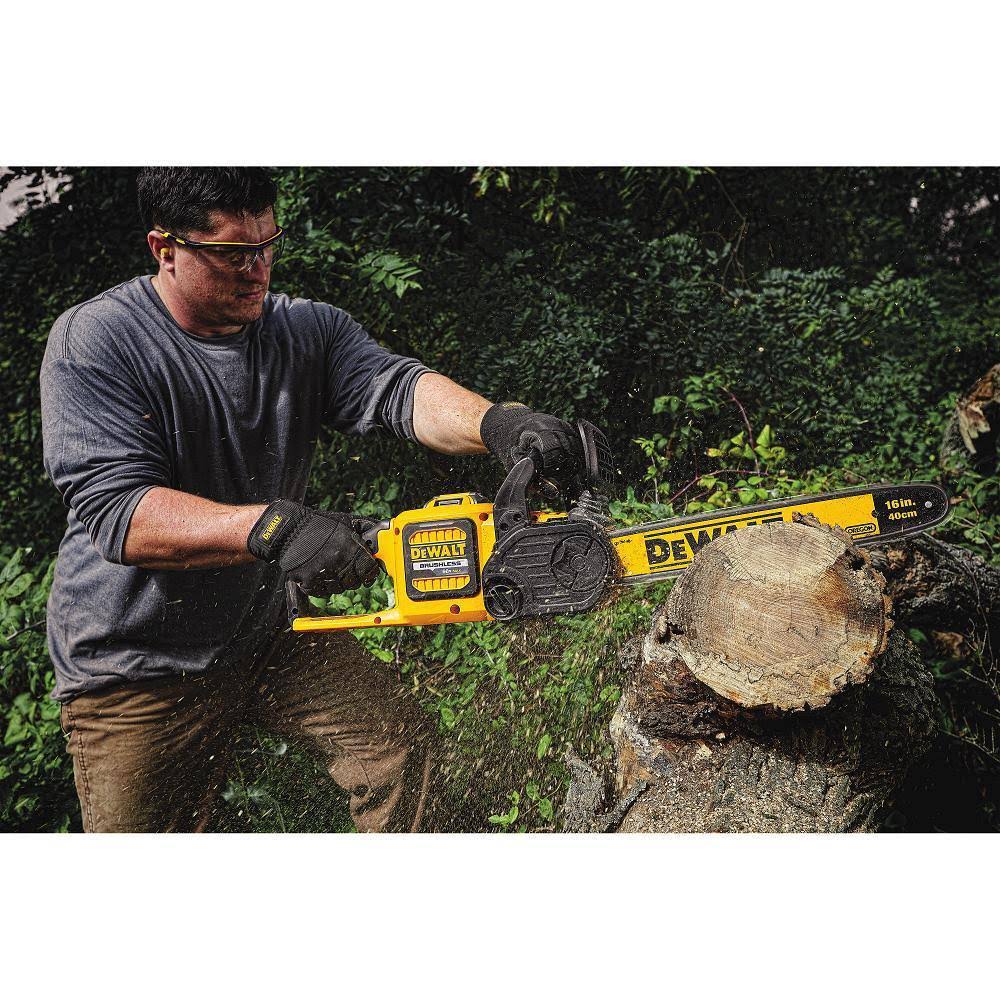 16 in. 60V Max Cordless Brushless Chainsaw with 3.0Ah Battery & Charger with Handheld Blower B1838