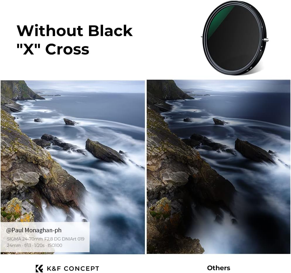 62mm Variable Fader ND2-ND32 ND Filter and CPL Circular Polarizing Filter 2 in 1 Pack of 2 D14120