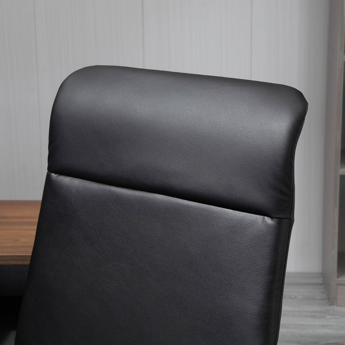 Faux Leather High-Back Office Chair with Adjustable Height, Metal Legs C4567