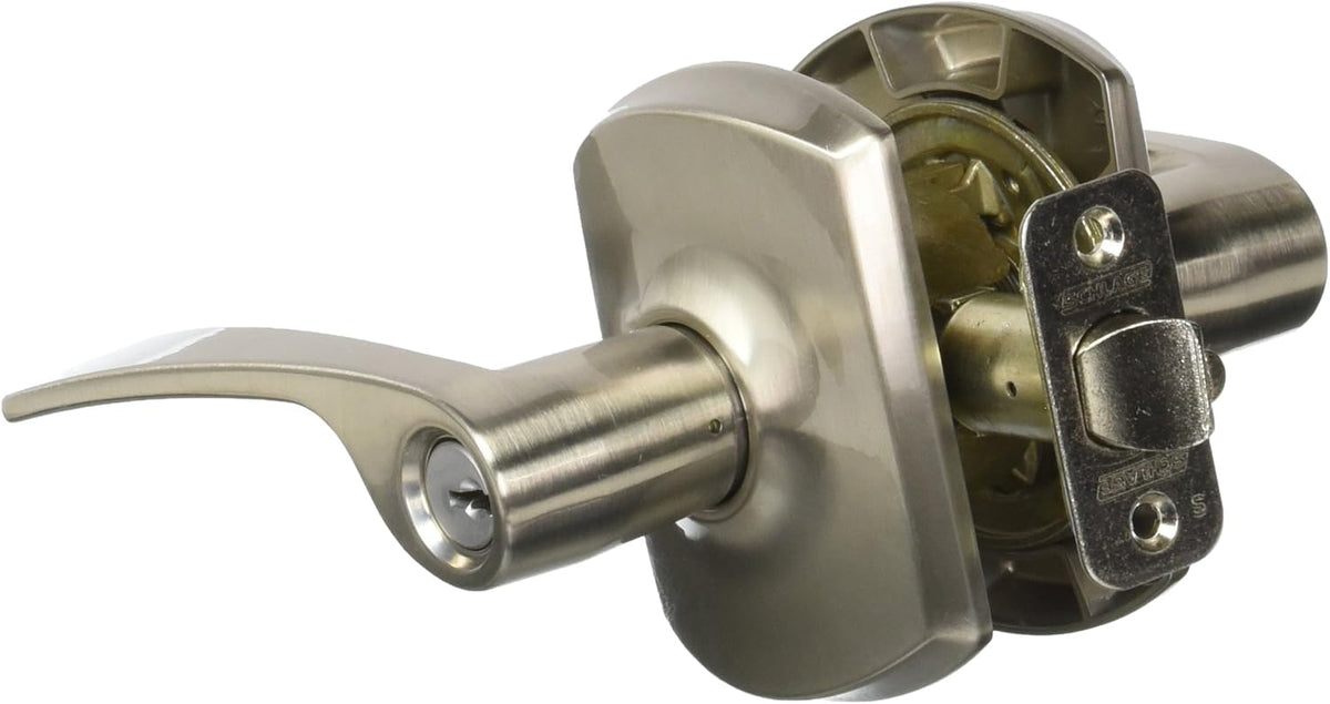 Satin Nickel Keyed Entry Door Lever E6906