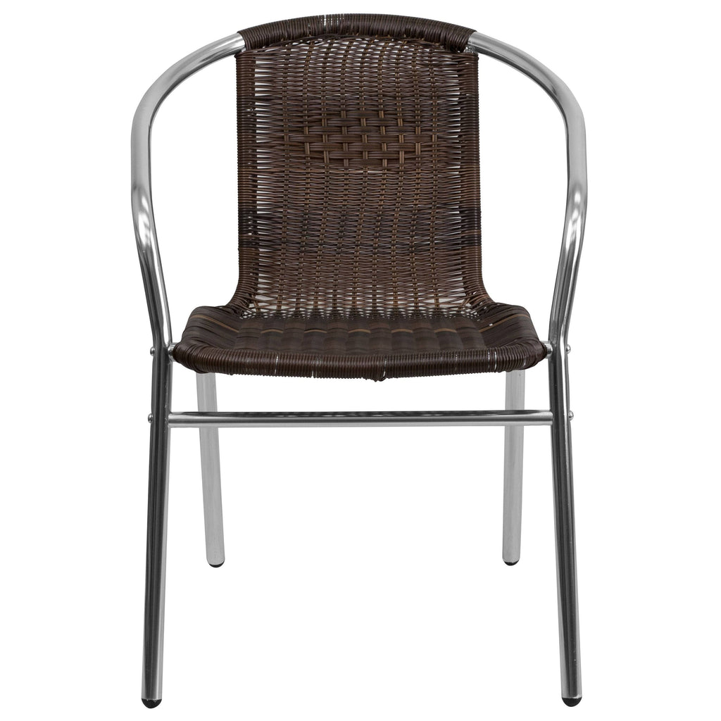 Aluminum and Rattan Stack Chair T6373