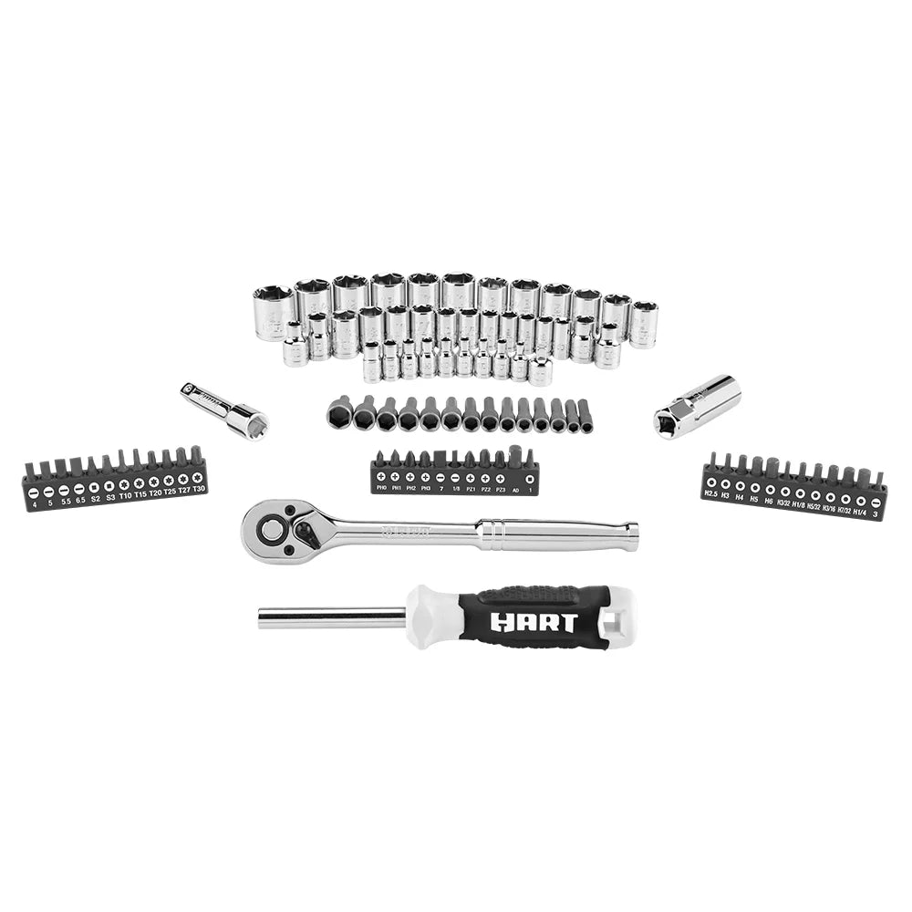 90-Piece 3/8-inch Mechanics Tool Set Chrome Finish Y1904