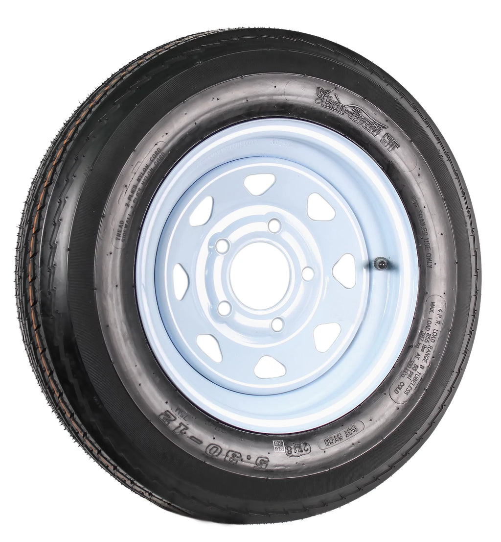 5.30-12 Trailer Tire On Rim 12 in. 5 Lug Hole Wheel K210866