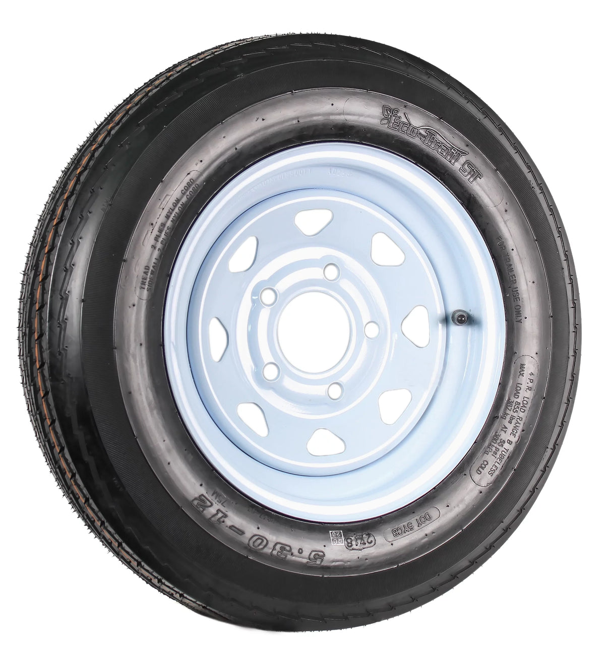 5.30-12 Trailer Tire On Rim 12 in. 5 Lug Hole Wheel K210866