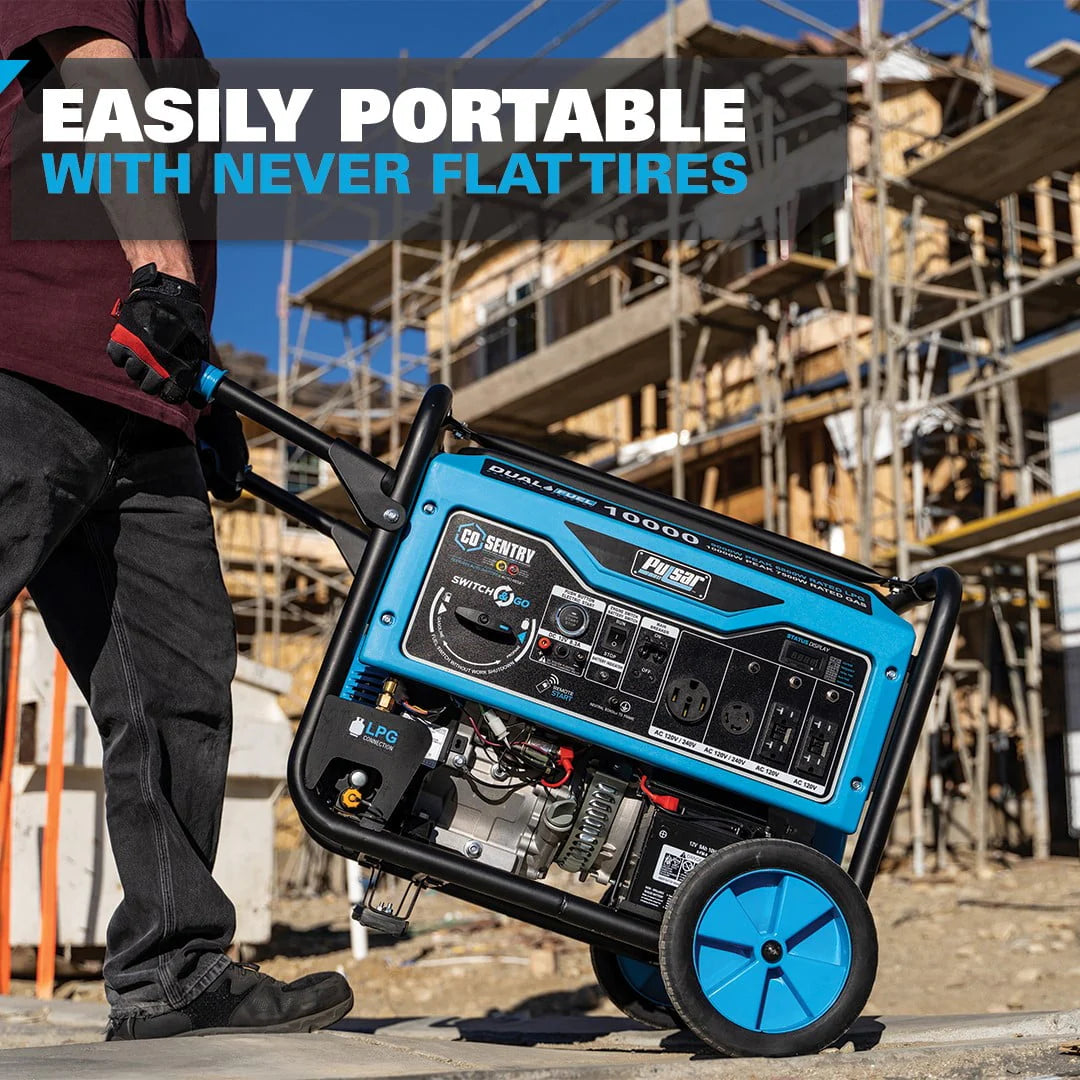10,000 Watt Dual Fuel Portable Generator with Remote Start S1272