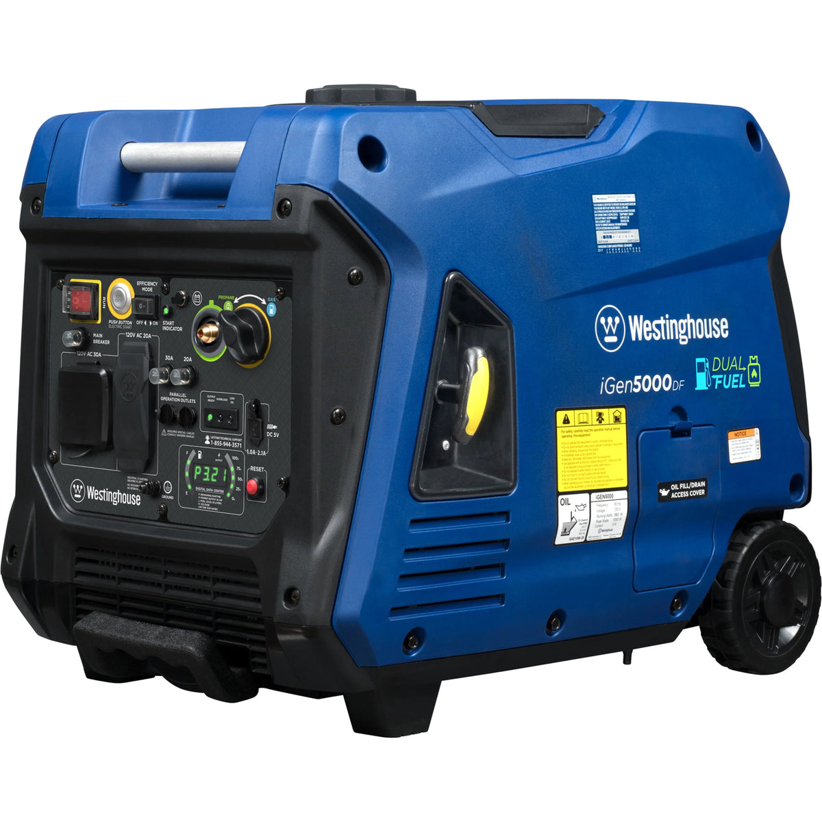 5000 Peak Watt Dual Fuel Portable Inverter Generator G2417