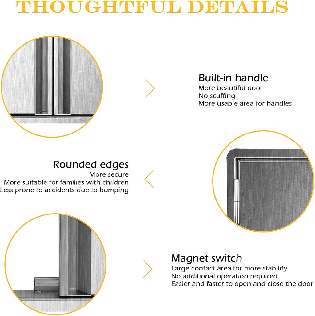 304 Brushed Stainless Steel BBQ Access Door (26 W x 22 H) L762