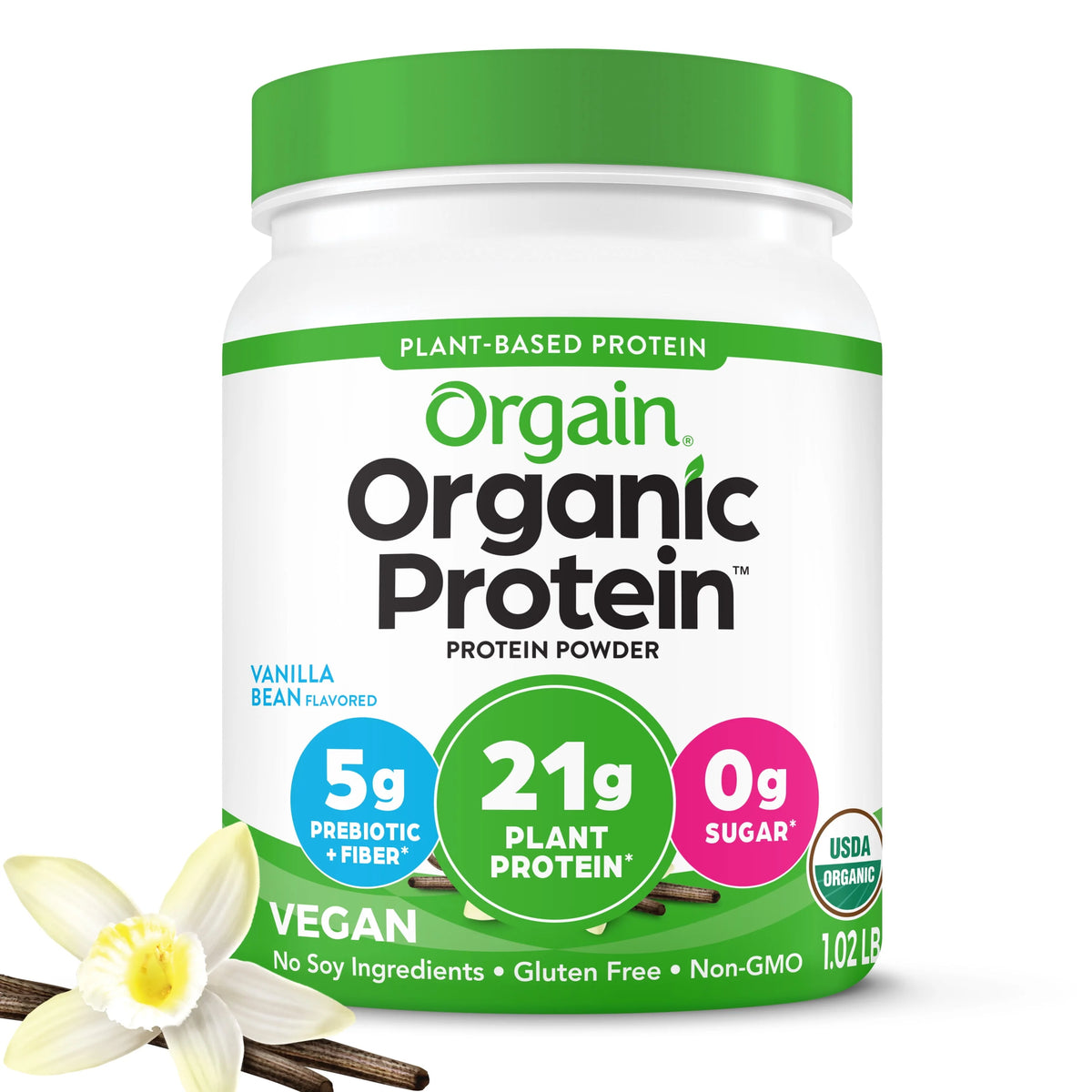 Organic Vegan Vanilla Bean Protein Powder P7173