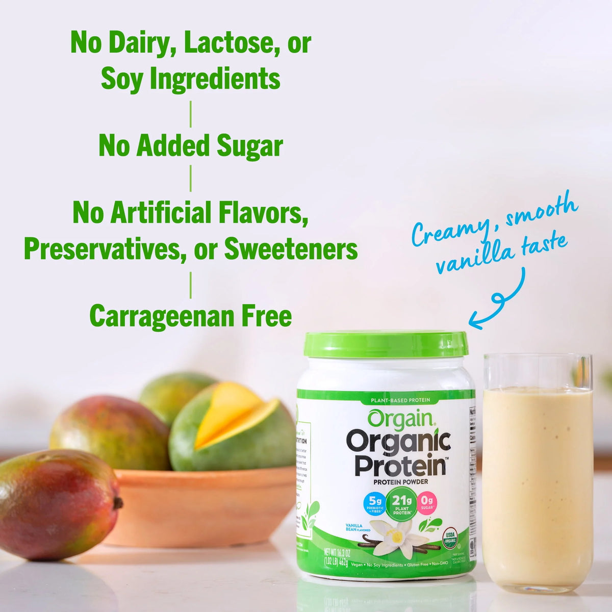 Organic Vegan Vanilla Bean Protein Powder P7173