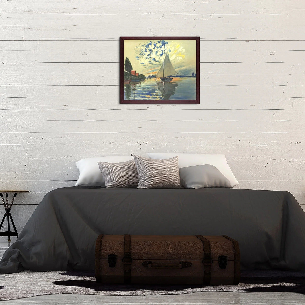 Sailboat with Open Grain Mahogany T664922