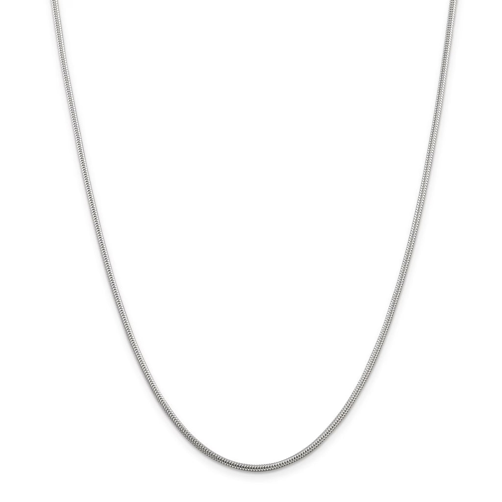 Sterling Silver 1.6mm Round Snake Chain D7781