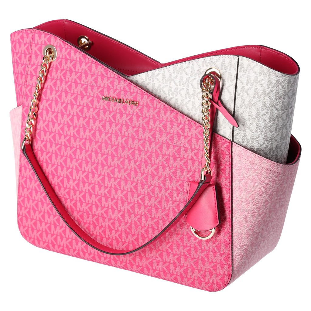 Electric Pink Large Chain Tote Handbag X25048
