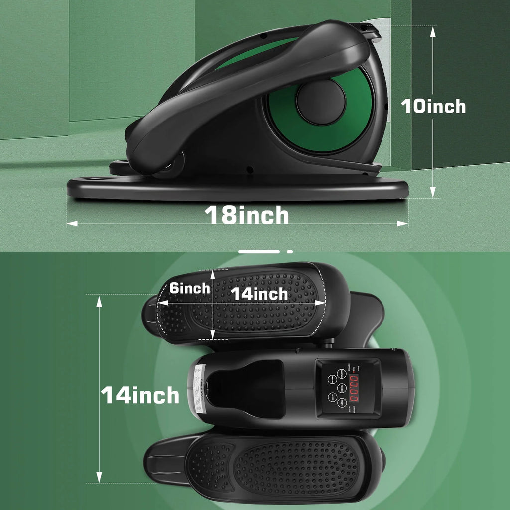 Under Desk Elliptical Pedal Exerciser with Remote & Data Monitor R806