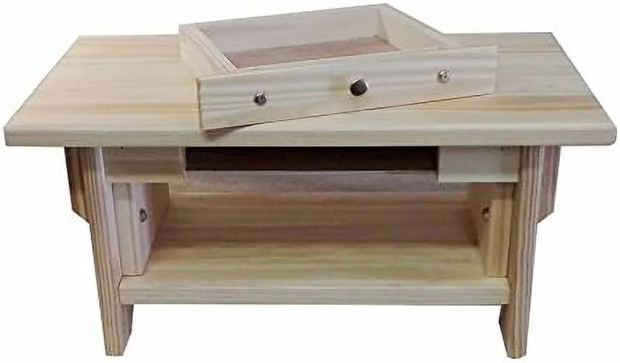 Unfinished Pine Altar Table with Display Shelf T253674