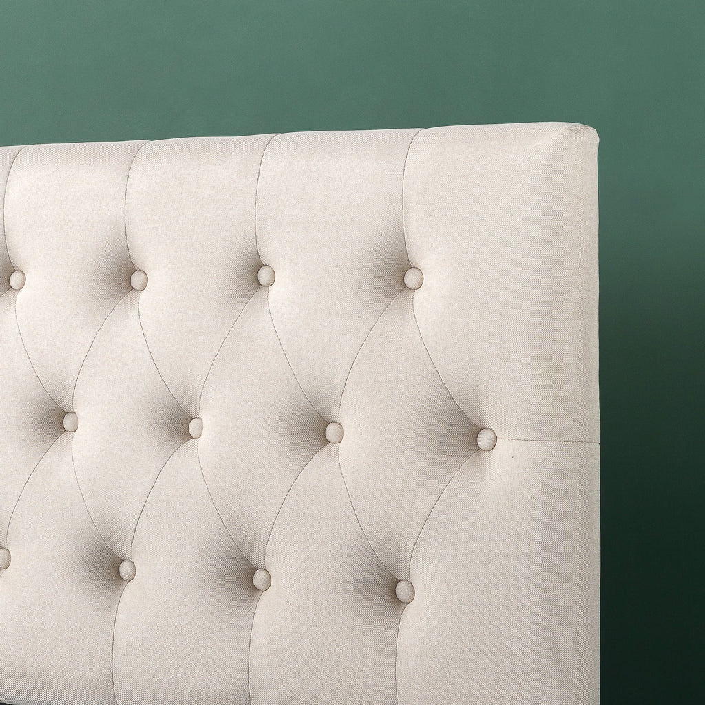 Upholstered Metal Headboard Taupe Full B2130
