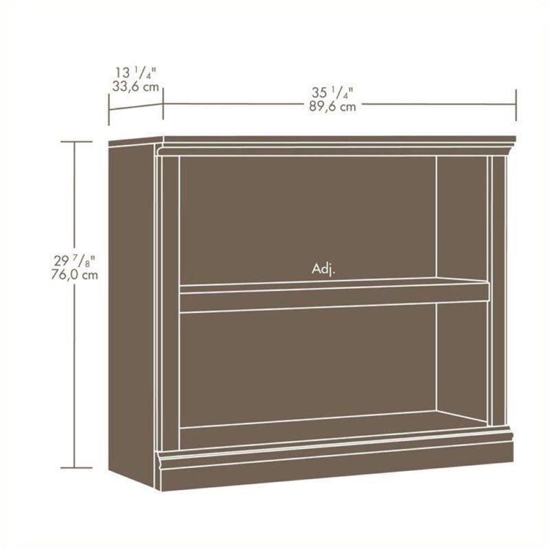 2 Shelf Bookcase in Estate Black M962991