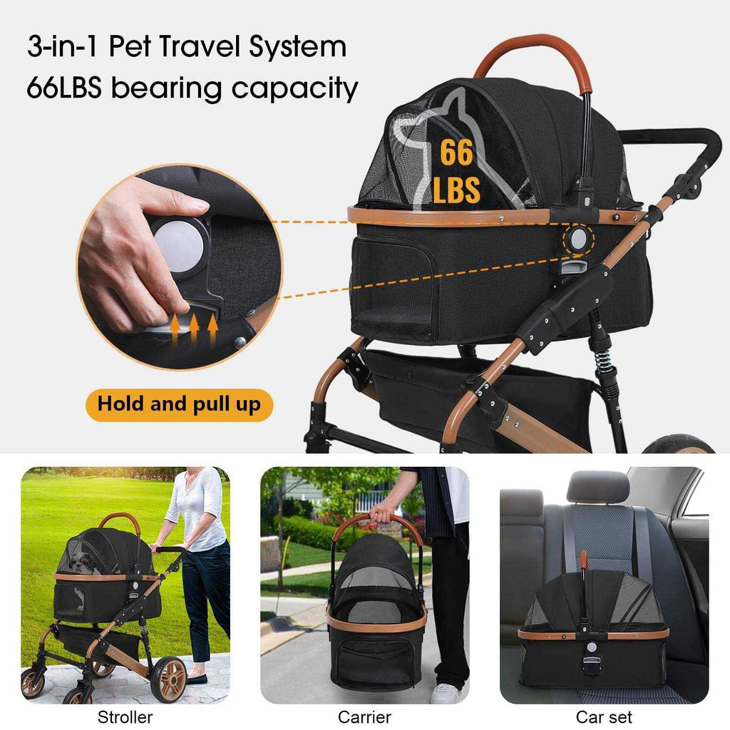 Folding 4 Wheels Pet Stroller B25648