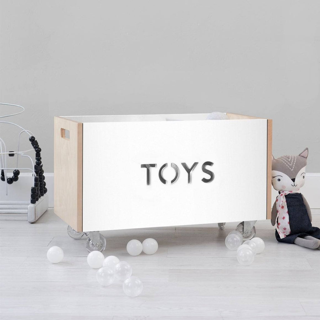 Pink Toy Box Chest on Casters W762314