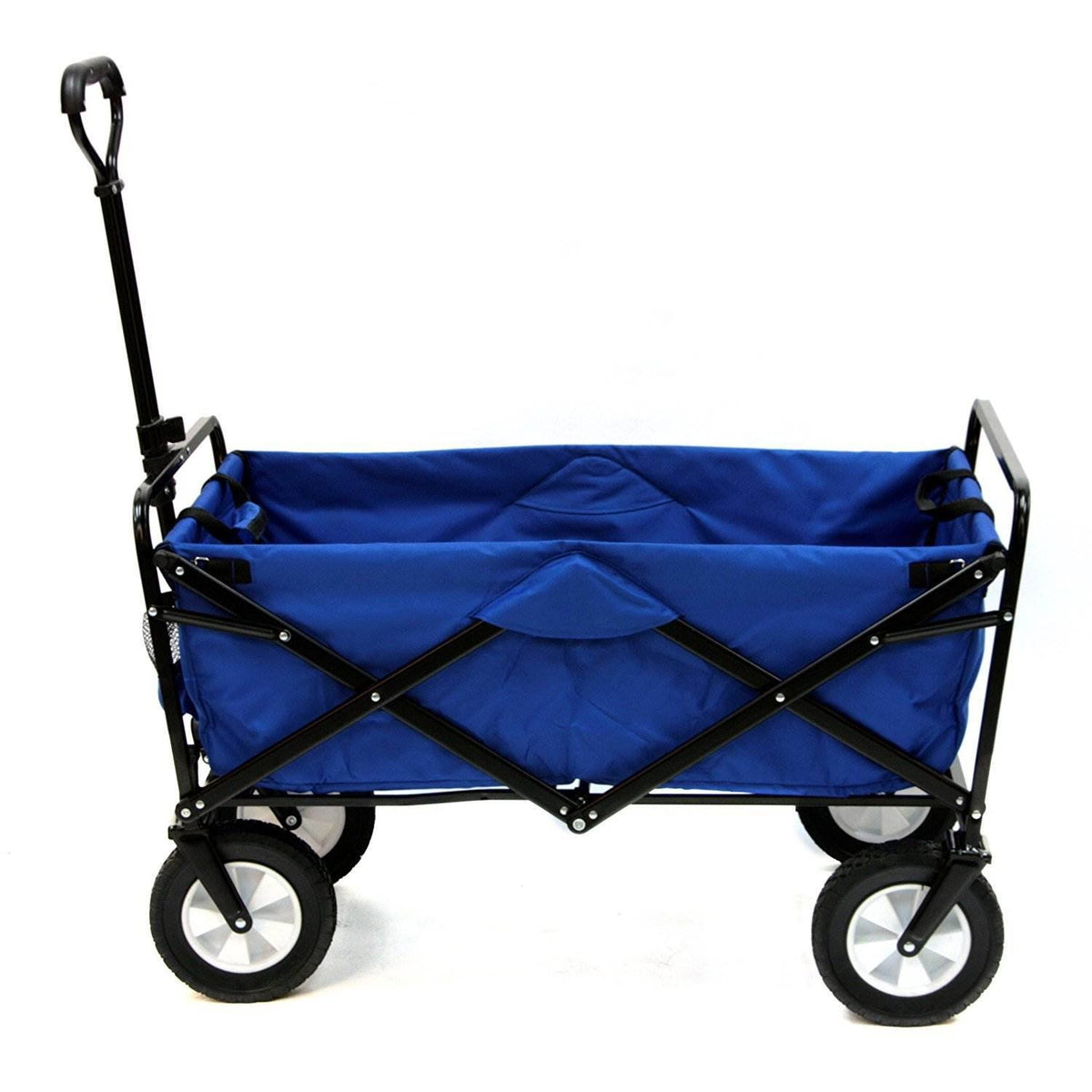 Collapsible Folding Steel Frame Outdoor Wagon Blue 3 Pack Y348