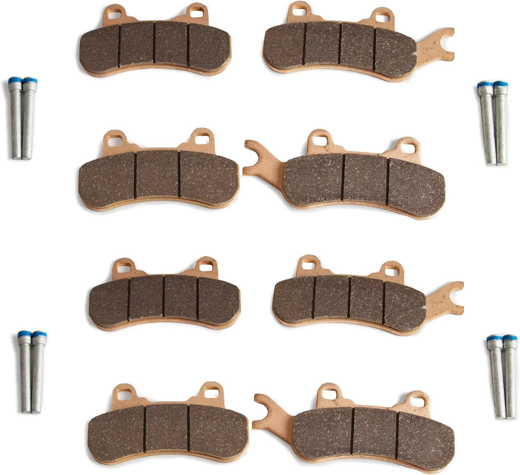 4 Sets Front and Rear Brake Pads Compatible with Can-Am Maverick X3 4x4 XRS, Sintered Metal Brake Pads I956063